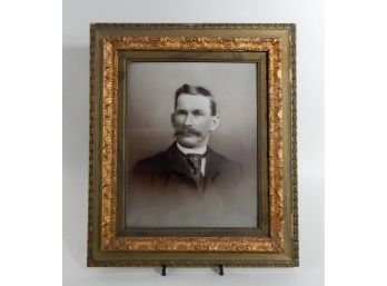 Antique Photograph Portrait Of Gentleman - Gorgeous Frame