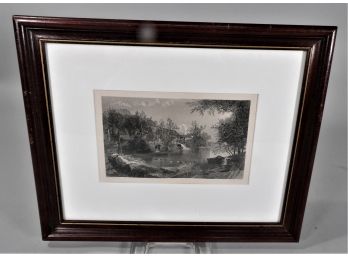 Engraving - Early American Mill By J.F. Cropsey, Pinx & R. Shellwood, Eng.
