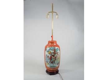 Large Vintage Asian Table Lamp