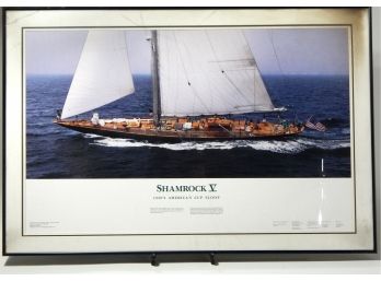 SHAMROCK V 1930s Americas Cup  - Framed Poster