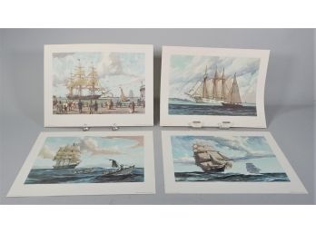 Vintage Portfolio Of American Sailing Ships
