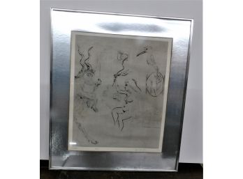 Mordechai Moreh (Born 1937) Israeli - Etching 'The Cat'