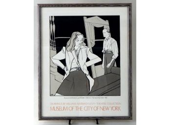 Vintage Framed Poster Victor Borge - Drawings By William Auerbach-Levy - Theatre Collection