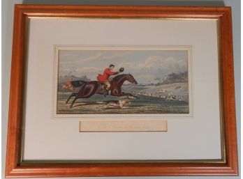 Antique Fox Hunting Print 1870 Sheldon Williams