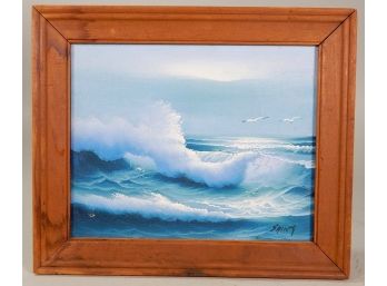 Vintage SAINT Seascape Oil Painting - Signed