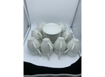 Vintage Johnson Brothers China Cups And Saucers