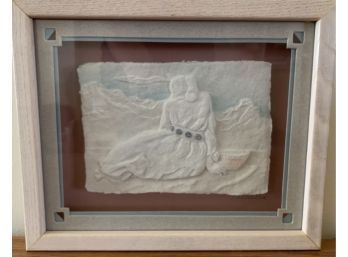 Navajo Pueblo 3-d Wet Cast Paper Art- Signed By Artist Priscilla