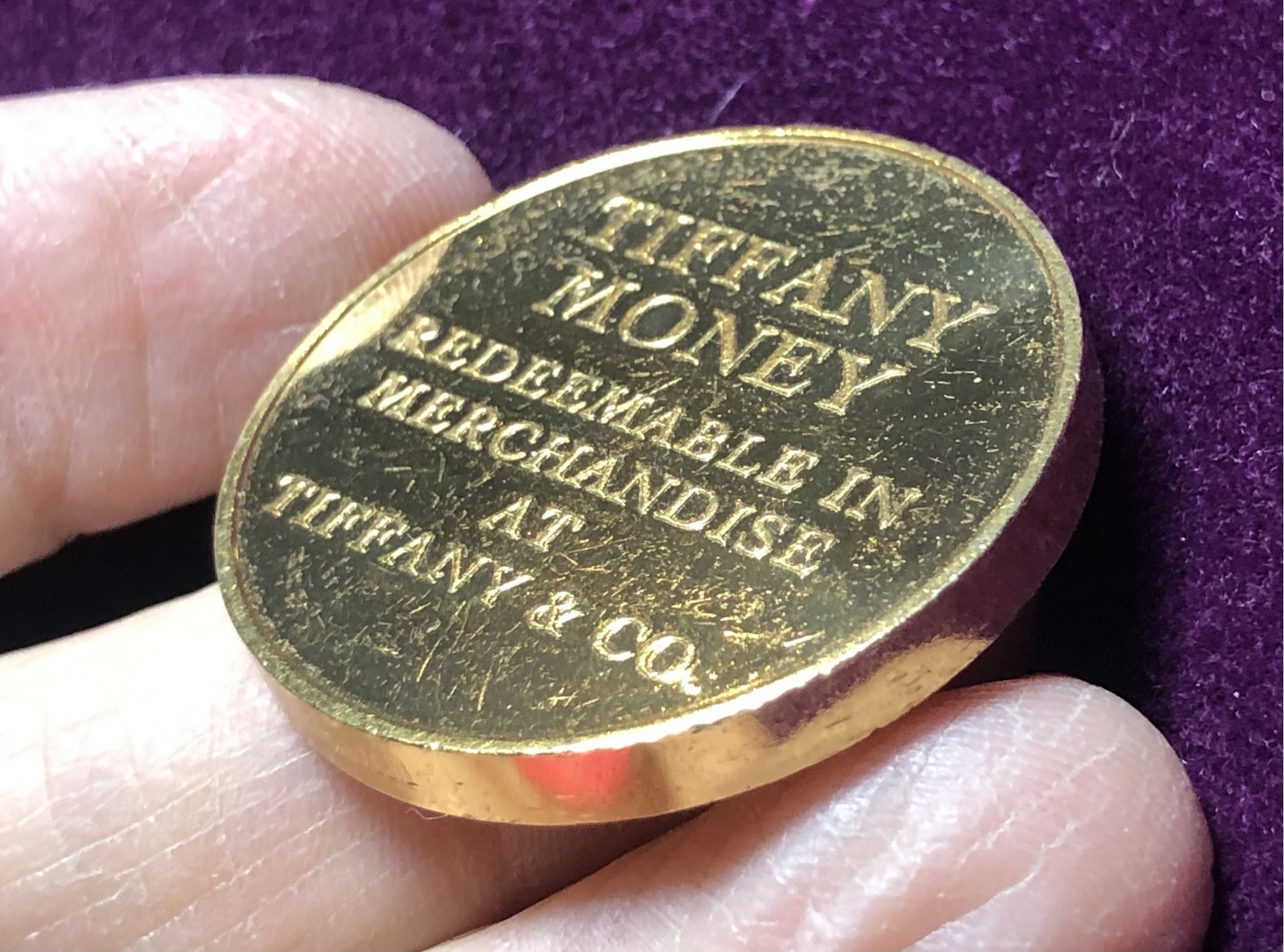 Tiffany Money $100（silverに18金メッキ加工) RARE FIND! Tiffany & Co. Vintage 