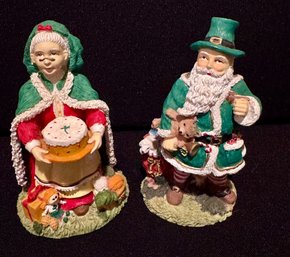 Irish Father And Mrs. Irish Father Santa Decorations - Ireland - 1995 - International Resources Services, Inc.