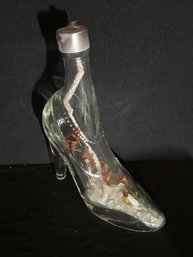 Glass Shoe Oil Lamp