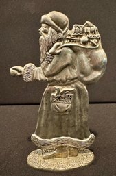 Stunning Old World Santa Pewter Figurine