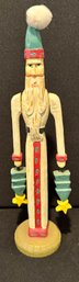 Vintage 1997 - Carved Santa With Swinging Arms