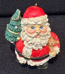 Hand Painted Santa With Tree