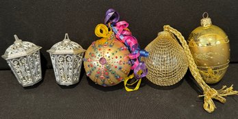 Five Elegant Vintage Ornaments