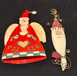 Two Santa Decorations