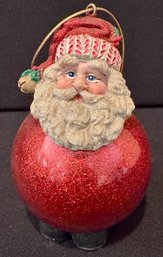 Red Ball Santa Head Ornament