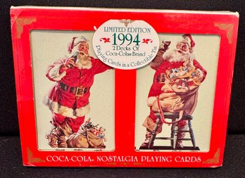 1994 Limited Edition Coca-cola Nostalgia Playing Cards & Collectible Tin