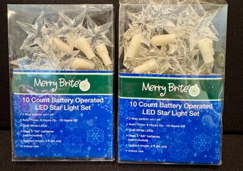 Merry Brite Battery Operated 10 LED Star Lights - Two Sets (2 Of 3)