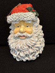 Detailed - Hand Painted Santa Head Ornament