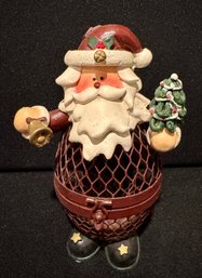 Great Vintage Santa Woven Egg - Perfect Place To Hide That Special Small Gift!