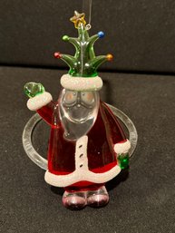 Handblown Santa Ornament