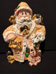 Santa With All The Puppies