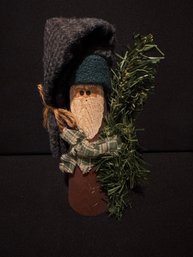 Vintage Hand Crafted Wooden Santa