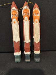 Three Pencil Santas