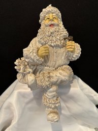 Shelf Sitting Santa - Let His Legs Hang Down And Relax Before The Big Day!