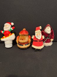 Four Great Santa Ornaments