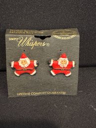Pair Of Super Cute Santa Earings