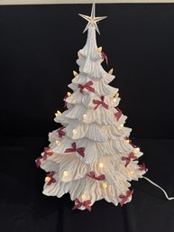 Gorgeous Vintage White Ceramic Christmas Tree - Three Separate Section That Stack