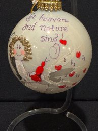 Hand Painted And Signed By Artist Glass Ornament