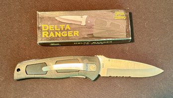 Frost Cutlery Tactical Folding Pocket Knife With Locking Blade & Rubberized Handle & Belt Clip