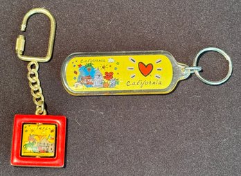 Two State Collectible Key Rings - Texas And California