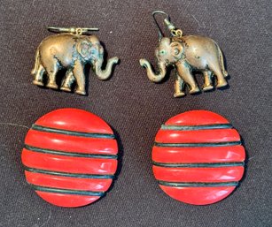 Two Pair Of Pierced Earrings - Roll Tide Roll!!!