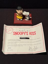 Vintage Lucy & Snoopy - 'snoopy's Kiss' - Danbury Mint In Original Box With COA (2 Of 2)