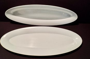 Two Large Carlisle Oval Serving Platters - USF (1 Of 3 Sets)