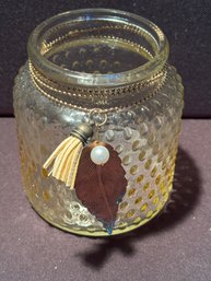 Decorative Glass Jar - Great For A Candle
