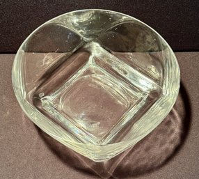 Beautiful Geometrical Large Glass Bowl