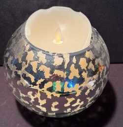 Battery Operated Candle In Glass Orb