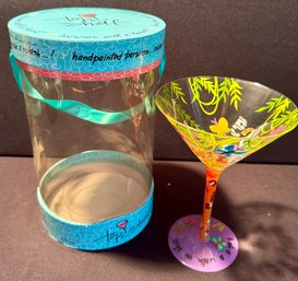 'take A Walk On The Wild Side' Top Shelf Hand Painted Martini Glass