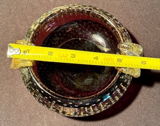 Antique Heavy Glass Controlled Bubble Dish