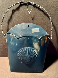Blue Medium Metal Wall Pocket