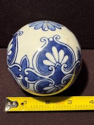 Blue And Whitte Ceramic Orb