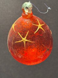 Glass - Hand Blown - Red Ornament
