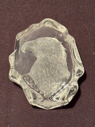 Beautiful Carved Glass Eagle Head