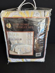 Beautiful New In Original Package -  King Size Coverlet With Two Pillow Shams