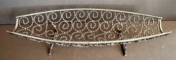 Metal Long Boat Footed Basket - Use For Fruit Or Decorative Centerpiece