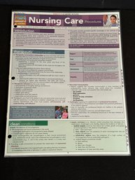 Nursing Care Guide - Laminated - Great For A Nursing Student - Quick Study
